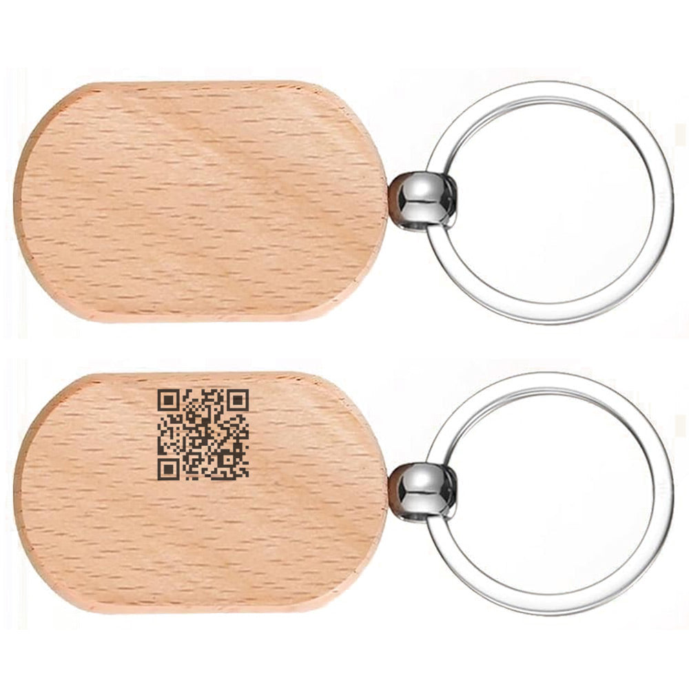 Personalized Laser Engraved Wooden Keychain