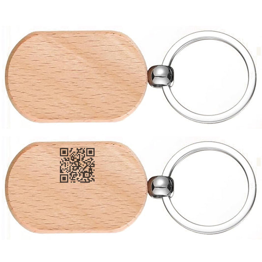 Personalized Laser Engraved Wooden Keychain